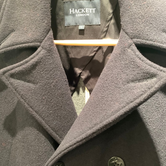 Hackett Pea Coat - Navy - 100% Wool - Picture 3 of 7